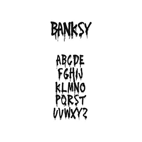 banksy stencil font